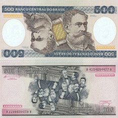 1985 , 500 cruzeiros ( P-200b ) - Brazilia - stare UNC