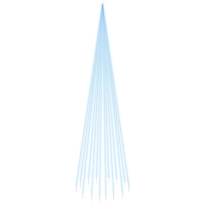 Brad de Craciun pe catarg, 1134 LED-uri, albastru, 800 cm foto