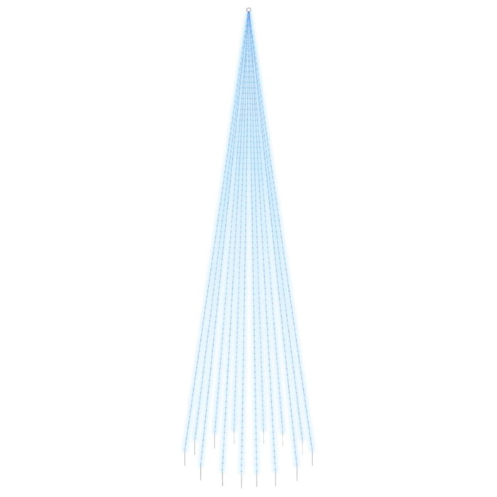 Brad de Craciun pe catarg, 1134 LED-uri, albastru, 800 cm