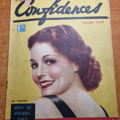 revista confidences (secrete) 19 mai 1939 - limba franceza,moda,machiaj,retete