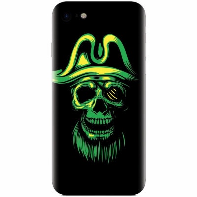 Husa silicon pentru Apple Iphone 8, Pirate Skull foto