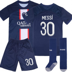 Tricou de fotbal pentru copii Legend Leo #10. Set scurt și șosete albastru 11-13