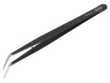 Pensetă Precizie 155mm Neagră Curbată