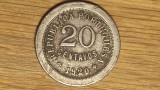 Cumpara ieftin Portugalia - moneda colectie rara - 20 centavos 1920 - valoare catalog mare !, Europa