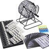 Bingo eMazing din metal, joc de societate portabil cu 75 de bile albe, dimensiuni: 21 x 21 cm, culoare negru