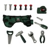 Set Scule Jucarie Velixo cu Centura, Ruleta, Fierastrau, Cheie, Cleste, Ciocan, Surubelnita, Scanduri, Cuie, Suruburi, Piulite ABS