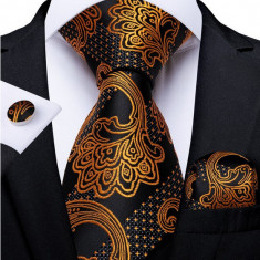 Set cravata + batista + butoni - matase - model 359