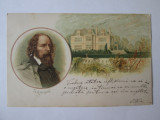 Cumpara ieftin Rară! Carte poștală litografie romaneasca:Alfred Tennyson si casa lui 1899