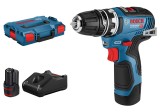 Bosch GSR 12V-35 FC Set Masina de gaurit si insurubat 35Nm + 2 x acumulatori Li-Ion, 3Ah + incarcator rapid GAL 12V + L-Boxx ProAdvanced PowerfulTools