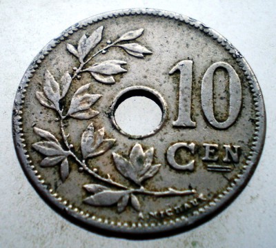 7.154 BELGIA 10 CENTIMES 1905 foto