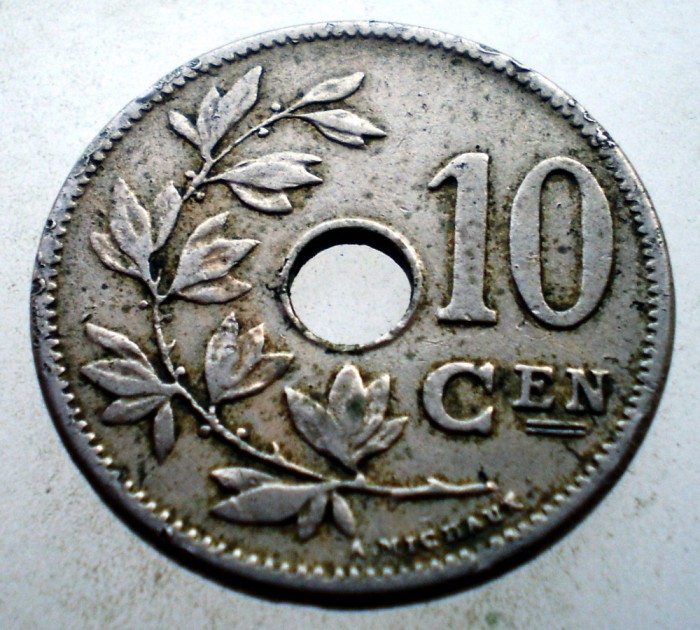 7.154 BELGIA 10 CENTIMES 1905 BELGIE