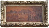 Pandele (Pan) Ioanid (1878-1956)-"Horă &icirc;n ogradă", pictură veche