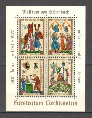 Liechtenstein.1970 Menestreli-Bl. SL.48 foto
