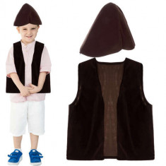 Set Costum Ciobanesc pentru Copii - Vesta ?i Palarie foto