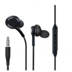 Casti Audio pentru AKG Samsung S10, S10+, S9, S9+, S8, S8+, Jack, microfon, volum control, Negru