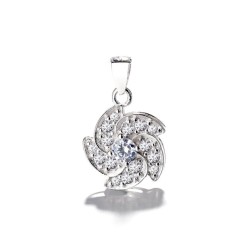 Pandantiv argint 925, JW1307, model floare, placat cu rodiu