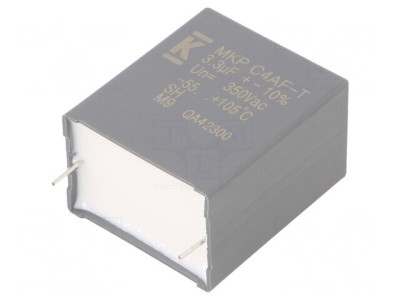 Condensator Polipropilenă DC-Link 3,3uF 3m&amp;Omega; THT &amp;plusmn;10% foto
