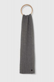 AllSaints esarfa din amestec de lana culoarea gri, neted