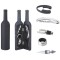 Set cadou accesorii si desfacator pentru vin in cutie de prezentare