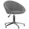 Scaun de birou pivotant, gri deschis, material textil