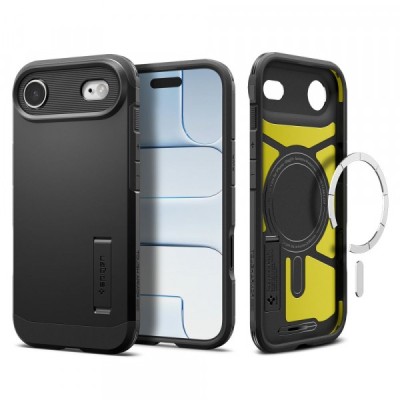 Husa MagSafe pentru Apple iPhone 17 Air, Spigen, Tough Armor T, Neagra foto
