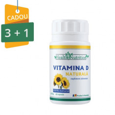 Vitamina D 100% naturala 60 capsule, Pachet 3+1 foto