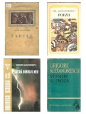 Pachet 4 carti Grigore Alexandrescu - Fabule, Poezii, Satira, Versuri si proza. Editii colectie/bibliofilie.