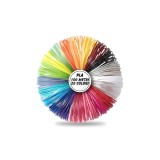 Filament 3D pentru creion 3D, multicolor maro, PLA 1.75 mm, 100 m, 20 culori, 5 m fiecare, imprimare rapida, fara miros, fara blocaj