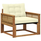 vidaXL Set de canapele de exterior Lemn solid de Acacia și Textilene 3438894