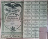 DATORIA PUBLICA A ROMANIEI IMPRUMUTUL INTERN DE CONSOLIDARE TITLU 5000 LEI 1935