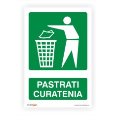Indicator semnalizare Pastrati curatenia, PVC, 30 x 20 cm