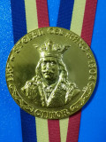 SV * Medalia ȘTEFAN CEL MARE * CTITOR * 500 ANI MANASTIREA VORONEȚ * 1488 - 1988
