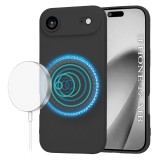 Husa silicon iPhone 17 Air Asteroid GSM SoftFlex MagSafe, negru