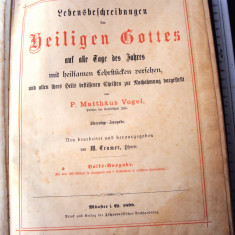Carte religioasa Viata sfintilor in germana 1899