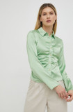Samsoe Samsoe camasa femei, culoarea verde, cu guler clasic, slim