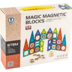 Joc constructie magnetic - Magic Set, 52 piese | Dige