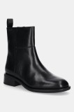 Vagabond Shoemakers cizme de piele SHEILA culoarea negru, cu toc plat, 5835-001-20