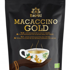 Bautura instant functionala bio vegana Macaccino Gold, 250g, Iswari