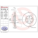 Set disc frana Toyota Avensis ( T22) 09.97-02.03, Celica ( T20) 09.93-11.99, Celica Cabriolet ( T20) 11.93-08.99, Fata, 275X28mm, ventilat, BREMBO