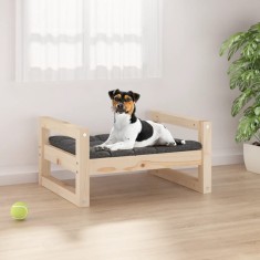 vidaXL Pat pentru c&acirc;ini, 55,5x45,5x28 cm, lemn masiv de pin