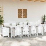 vidaXL Set de masă pentru grădină cu pernă 13 pcs Alb și gri deschis