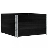 Cumpara ieftin Jardiniera de gradina, negru, 100x100 cm, lemn masiv pin