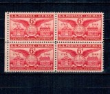 SUA 1949 - Bicentenarul orașului Alexandria, Virginia, Posta Aeriana, bloc de 4 neuzat