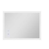 kleankin Oglindă de Baie cu Lumină LED, Luminozitate Reglabilă și Funcție de Memorie, 70x50x3 cm, Transparent | Aosom Romania