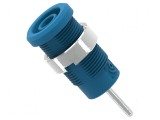 Conector banană 4mm soclu 36A 1kV albastru nichelat