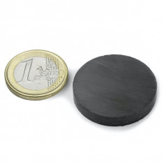 Magnet ferita disc Ø30&#215;5 mm, putere 900 g, Y35