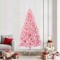 vidaXL Pom de Crăciun artificial pre-iluminat Roz 210 cm PVC 3397094