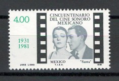 Mexic 1981 MNH - 50 de ani de la primul film mexican cu sunet, nestampilat foto