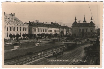 1938 - Sighetu Marmației, piata Unirei (jud. Maramures) foto
