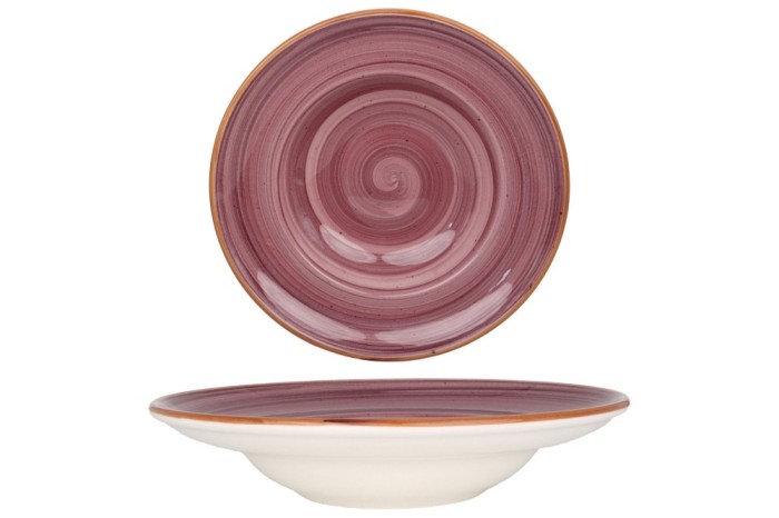 Bonna Farfurie cu paste - Aura Blackberry - Por&Aring;&pound;elan - 27 cm (400cc) - set de 2